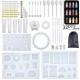Silicone Casting Resin Molds Set For Resin Jewelry DIY Resin Pendant Bracelet Silicone Casting Mould Silicone Casting Resin Molds Set For Resin Jewelry DIY Resin Pendant Bracelet Silicone Casting Mould
