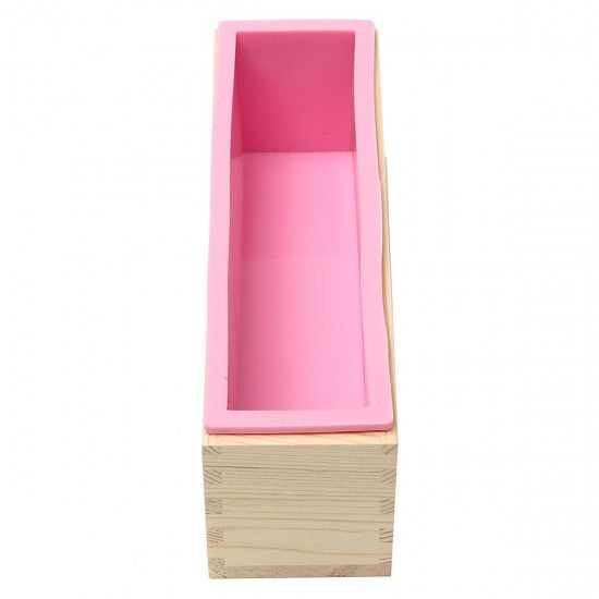 Silicone Loaf Bread Cake Mold Soap Making Mould Biscuit Baking Tool with Wooden Box Silicone Loaf Bread Cake Mold Soap Making Mould Biscuit Baking Tool with Wooden Box