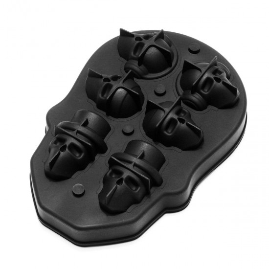 Silicone Skull Shape Ice Cube Mold Tray 3D DIY Maker Bar Chocolate Cake Mould Silicone Skull Shape Ice Cube Mold Tray 3D DIY Maker Bar Chocolate Cake Mould