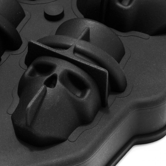 Silicone Skull Shape Ice Cube Mold Tray 3D DIY Maker Bar Chocolate Cake Mould Silicone Skull Shape Ice Cube Mold Tray 3D DIY Maker Bar Chocolate Cake Mould
