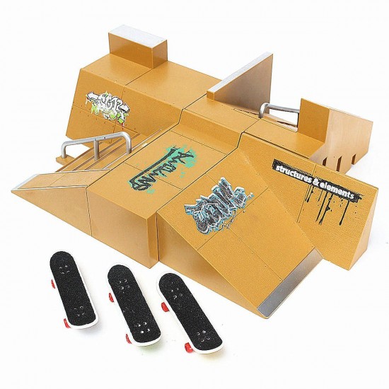 Skate Park Ramp Parts For Tech Deck Fingerboard Finger Board Ultimate Parks 92D Accessories