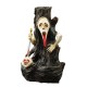 Skull Shape Resin Backflow Incense Burner Tower Statue Figurine Ghost Head Home Decor