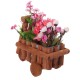 Small Cart Flower Pot Wooden Wheelbarrow Planter Succulent Container Ornament Small Cart Flower Pot Wooden Wheelbarrow Planter Succulent Container Ornament