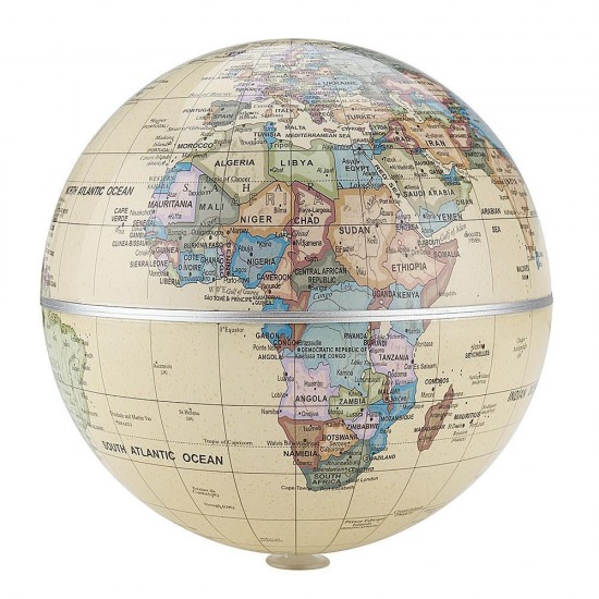 Solar Automatic Rotating Globe Decorative Tellurion Earth Geography Globe World Map Education Gift w/ Small Base