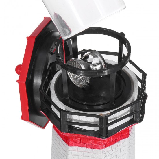 Solar Powered Garden Lighthouse Rotating Beam LED Yard Light Ornament Lamp Home Decor Solar Powered Garden Lighthouse Rotating Beam LED Yard Light Ornament Lamp Home Decor