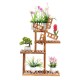 Solid Wood Flower Plant Display Stand Home Garden Plant Flower Pot Storage Rack Durable Balcony Flower Stand Decorations