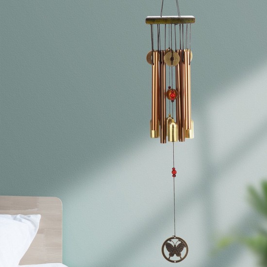 Solid Wood Hollow Tube Metal Tube Tubular Wind Chime Anti Rust Gift