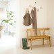 Solid Wooden Round Hook Wall Mounted Hanger Clothes Coat Hat Bag Rack