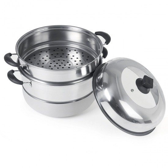 Stainless Steel 3-Layer Boiler And Steamer Thickened Double Pot Stainless Steel Pot