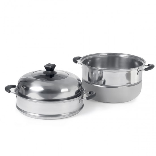 Stainless Steel 3-Layer Boiler And Steamer Thickened Double Pot Stainless Steel Pot