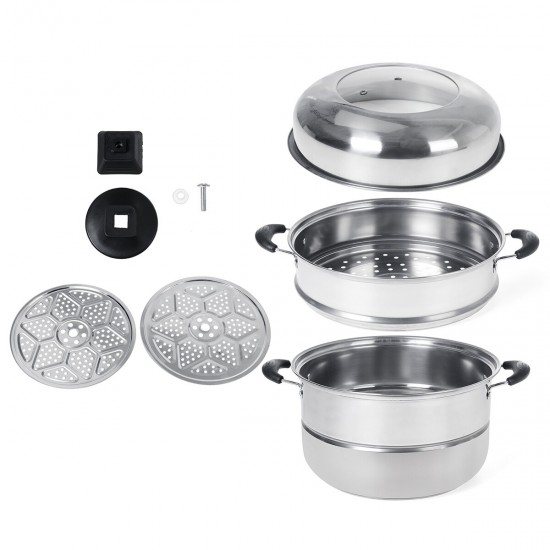 Stainless Steel 3-Layer Boiler And Steamer Thickened Double Pot Stainless Steel Pot