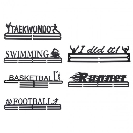 Stainless Steel Black Sporting Medal Hangers Awards Display Medal Holder Rack Decorations Stainless Steel Black Sporting Medal Hangers Awards Display Medal Holder Rack Decorations