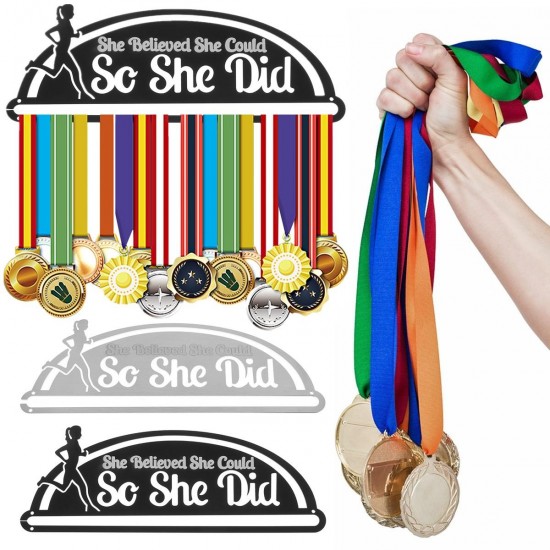 Stainless Steel Medal Sporting Gym Running Holder Hanger Awards Display Rack Decorations