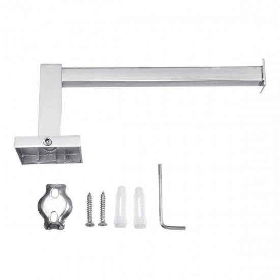Stainless Steel Silver Toilet Roll Paper Towel Holder Shelf Wall Mounted Bathroom Rack Stainless Steel Silver Toilet Roll Paper Towel Holder Shelf Wall Mounted Bathroom Rack
