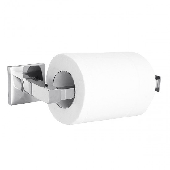 Stainless Steel Silver Toilet Roll Paper Towel Holder Shelf Wall Mounted Bathroom Rack Stainless Steel Silver Toilet Roll Paper Towel Holder Shelf Wall Mounted Bathroom Rack