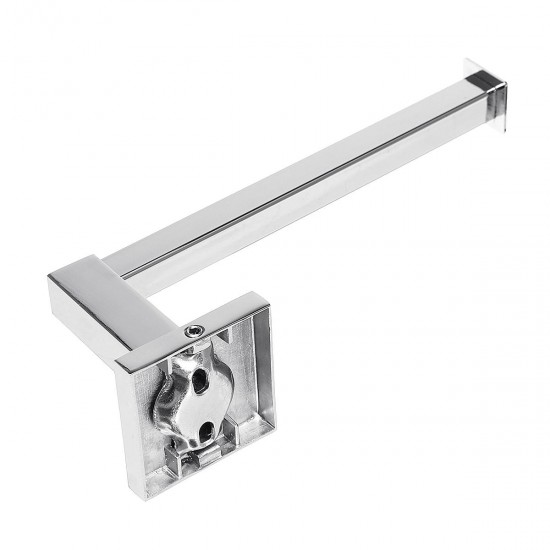 Stainless Steel Silver Toilet Roll Paper Towel Holder Shelf Wall Mounted Bathroom Rack