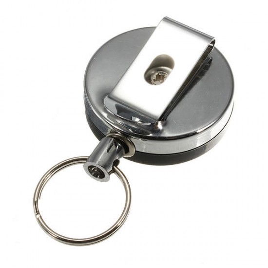Stainless Steel Tool Belt Money Retractable Key Ring Pull Chain Clip Stainless Steel Tool Belt Money Retractable Key Ring Pull Chain Clip