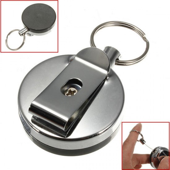 Stainless Steel Tool Belt Money Retractable Key Ring Pull Chain Clip Stainless Steel Tool Belt Money Retractable Key Ring Pull Chain Clip