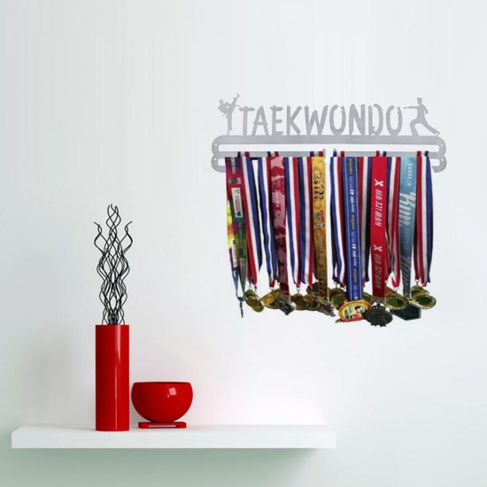 Stainless Steel Wall Mount Display Taekwondo Medal Hanger Holder Rack Sport Decorations