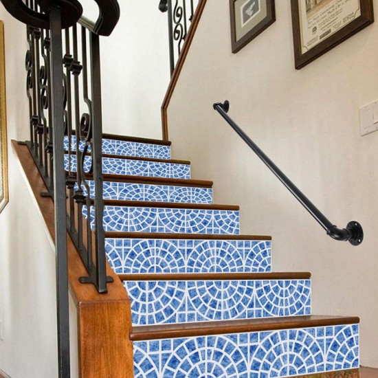 Stair Handrail Banister Bracket Vintage Industrial Pipe Shelf Wall Mount Clothes Rack Stair Handrail Banister Bracket Vintage Industrial Pipe Shelf Wall Mount Clothes Rack