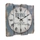 Stonebriar Square 15'' Wall Clock Rustic Farmhouse Worn Roman Numeral Vintage