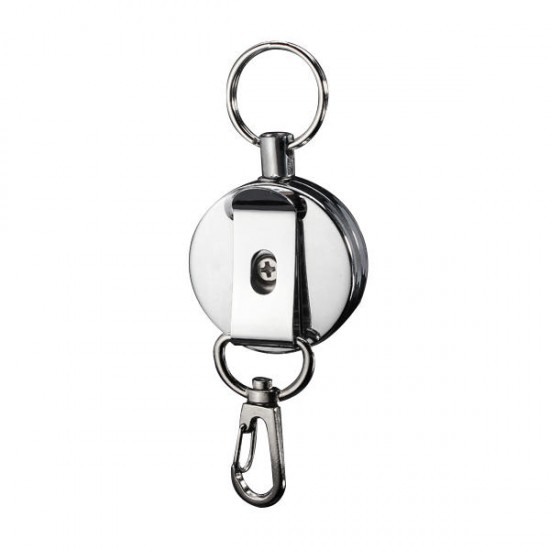 KR01 4cm Full Metal Tool Belt Retractable Key Ring Pull Chain Clip With Hook KR01 4cm Full Metal Tool Belt Retractable Key Ring Pull Chain Clip With Hook