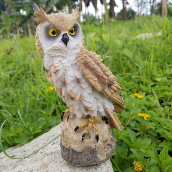 Synthetic Resin Owl Outdoor Hunting Decoy Garden Yard Landscape Decorations
