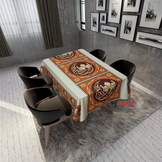 Table Cloth Ramadan Kareem Tablecloth Cover Waterproof Islamic Decoration Table Cloth Ramadan Kareem Tablecloth Cover Waterproof Islamic Decoration