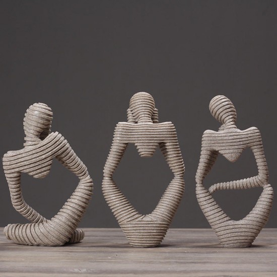 Three Patterns European Style Thinker Statue Model Toys Home Room Decor Creative Abstract Gifts Three Patterns European Style Thinker Statue Model Toys Home Room Decor Creative Abstract Gifts