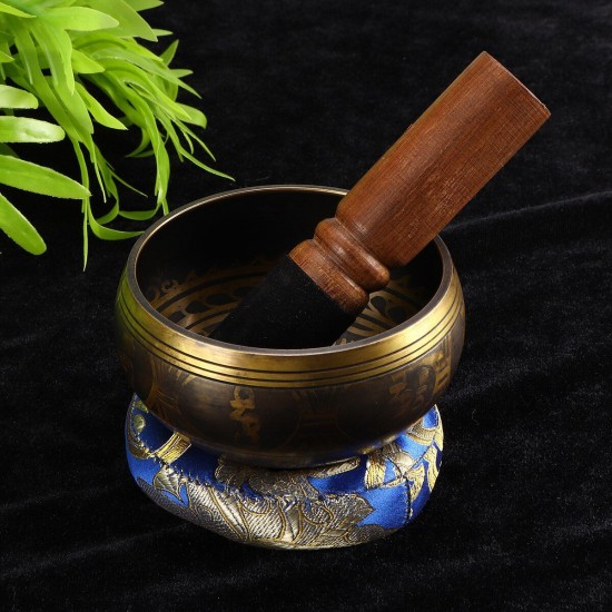 Tibetan Singing Bowl Set Yoga Buddhism Nepal Chakra Meditation Copper Crafted Tibetan Singing Bowl Set Yoga Buddhism Nepal Chakra Meditation Copper Crafted