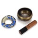 Tibetan Singing Bowl Set Yoga Buddhism Nepal Chakra Meditation Copper Crafted Tibetan Singing Bowl Set Yoga Buddhism Nepal Chakra Meditation Copper Crafted