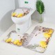 Toilet Three-Piece Set Easter Rabbit Bathroom Set Non-slip Soft Bath Mat Lid Carpet Toilet Seat Covers