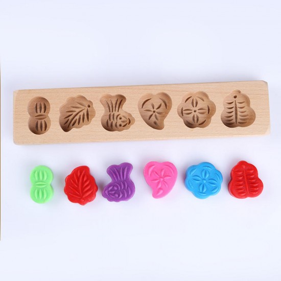 Traditional Vintage Wooden Mini Moon Cake Muffin Pastry Mould Printing Mould Baking Chocolate Candy