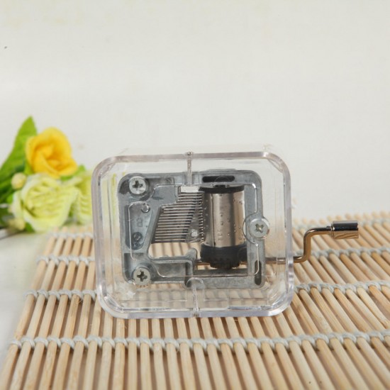Transparent Plastic Music Box Acrylic Hand Crank Music Box Songs Multiple Tunes Decorations Birthday Gifts Transparent Plastic Music Box Acrylic Hand Crank Music Box Songs Multiple Tunes Decorations Birthday Gifts
