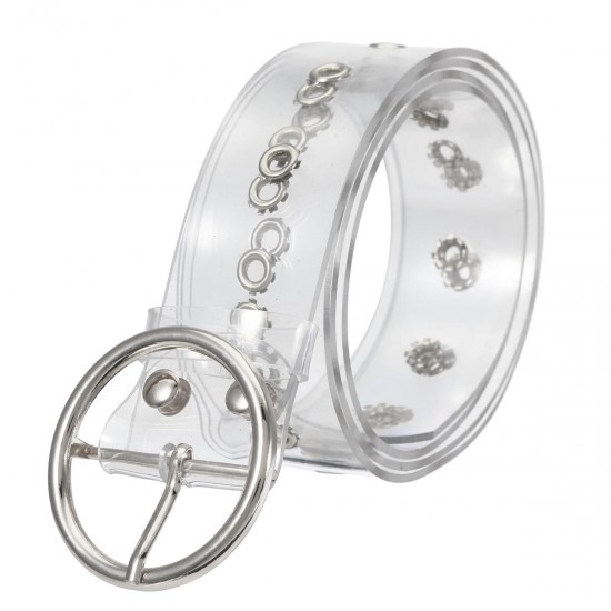 Transparent Women's Chic Wide Belt Pin Heart Round Shape Belt Buckle Clear Waist Transparent Women's Chic Wide Belt Pin Heart Round Shape Belt Buckle Clear Waist