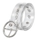 Transparent Women's Chic Wide Belt Pin Heart Round Shape Belt Buckle Clear Waist Transparent Women's Chic Wide Belt Pin Heart Round Shape Belt Buckle Clear Waist