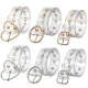 Transparent Women's Chic Wide Belt Pin Heart Round Shape Belt Buckle Clear Waist Transparent Women's Chic Wide Belt Pin Heart Round Shape Belt Buckle Clear Waist