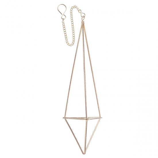 Triangle Hanging Wrought Iron Pineapple Flower Stand Metal Hollow Soilless Flower Pot Simple Flower Stand