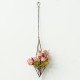 Triangle Hanging Wrought Iron Pineapple Flower Stand Metal Hollow Soilless Flower Pot Simple Flower Stand