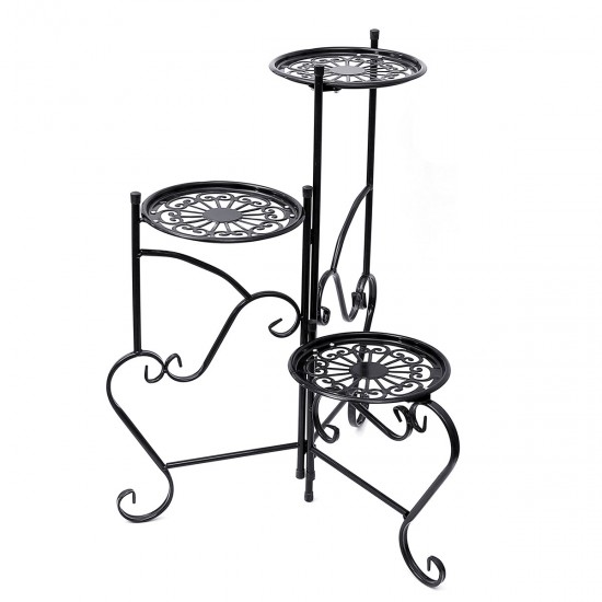 UK Metal Flower Stand Plant Pot Holder Space Saving Decorative Display Shelf DIY UK Metal Flower Stand Plant Pot Holder Space Saving Decorative Display Shelf DIY
