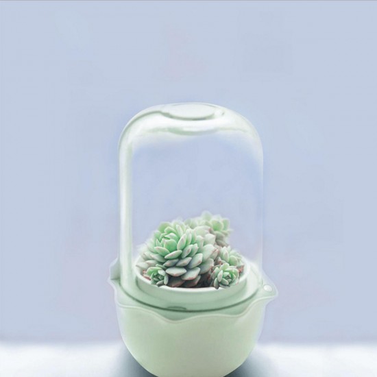 USB WiFi Intelligent Glass Succulent Plant Container Flower Pot Ecological Bottle LED Light Water Reminder USB WiFi Intelligent Glass Succulent Plant Container Flower Pot Ecological Bottle LED Light Water Reminder