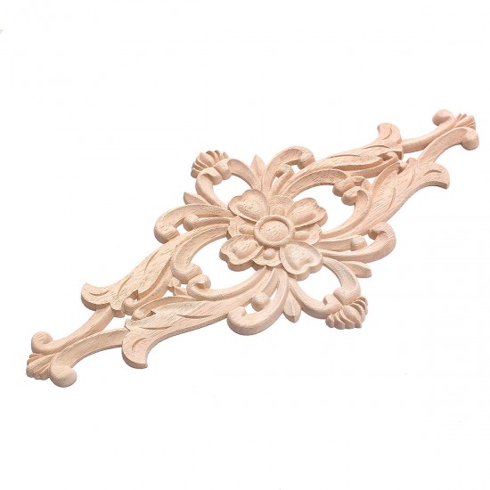 Unpainted Wood Oak Applique Carved Corner Round Onlay Furniture Home Decor Unpainted Wood Oak Applique Carved Corner Round Onlay Furniture Home Decor
