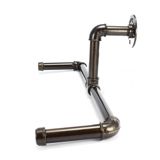 Vintage Double Wall Mounted Clothes Rail Industrial Pipe Home Decorations Vintage Double Wall Mounted Clothes Rail Industrial Pipe Home Decorations