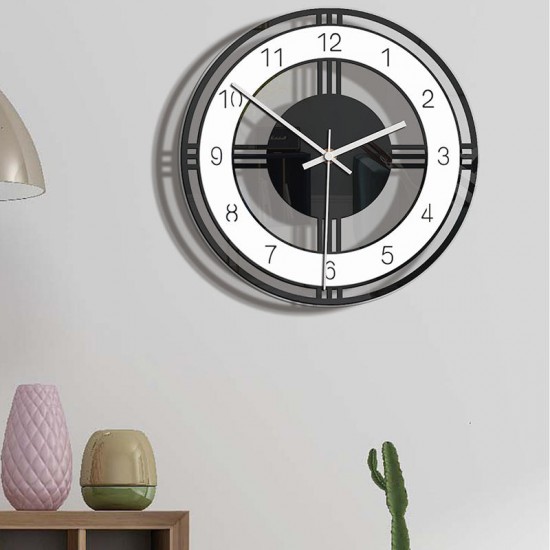 Vintage Handmade Acrylic Wall Clock 3D Elegant Gear Silent Clock Home Offcie Decoration