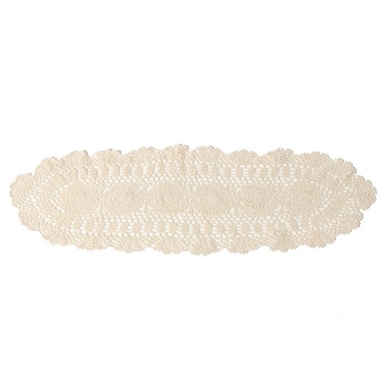 Vintage Handmade Table Runner Crochet Hollow Lace Cotton Desktop Decoration Vintage Handmade Table Runner Crochet Hollow Lace Cotton Desktop Decoration