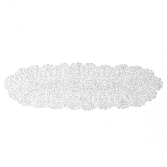 Vintage Handmade Table Runner Crochet Hollow Lace Cotton Desktop Decoration Vintage Handmade Table Runner Crochet Hollow Lace Cotton Desktop Decoration