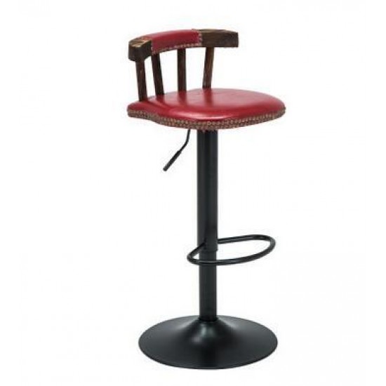 Vintage Leather Breakfast Bar Stool Turning Barstools Footrest Kitchen Chair Bar Decorations