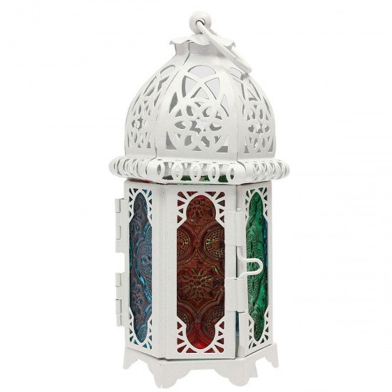 Vintage Moroccan Hollow Iron Lantern Tea Light Hanging Candle Holder Candlestick Vintage Moroccan Hollow Iron Lantern Tea Light Hanging Candle Holder Candlestick