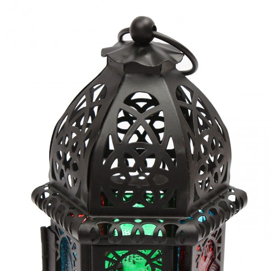 Vintage Moroccan Hollow Iron Lantern Tea Light Hanging Candle Holder Candlestick Vintage Moroccan Hollow Iron Lantern Tea Light Hanging Candle Holder Candlestick