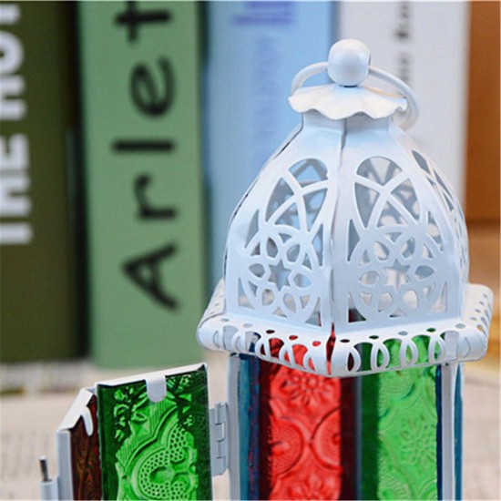 Vintage Moroccan Hollow Iron Lantern Tea Light Hanging Candle Holder Candlestick Vintage Moroccan Hollow Iron Lantern Tea Light Hanging Candle Holder Candlestick